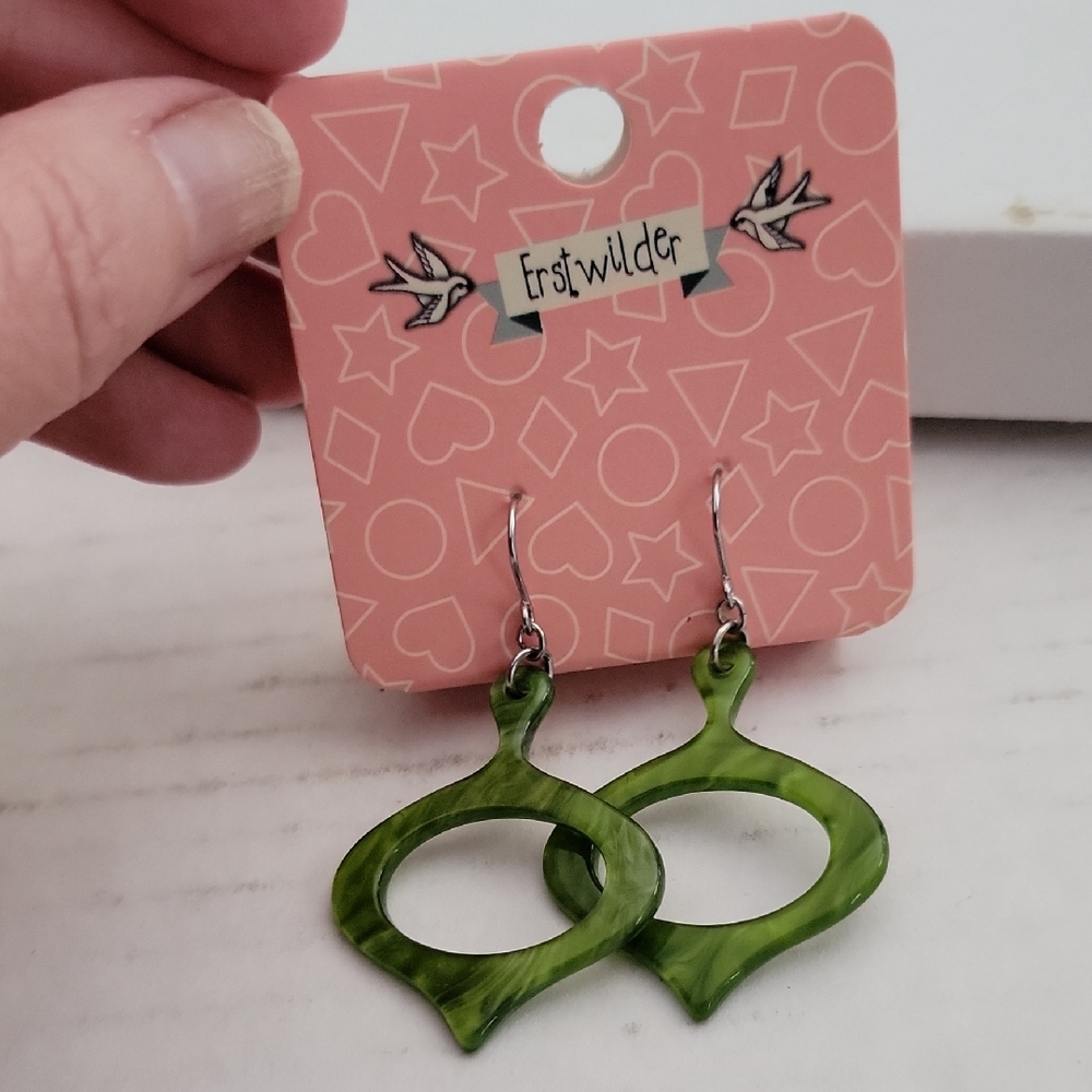 Erstwilder Green Dangle Earrings